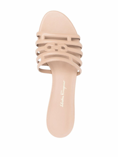 Ferragamo Finn 30mm Sandals In Neutrals