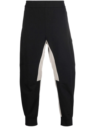 Shop Emporio Armani Panelled-design Track Pants In Schwarz