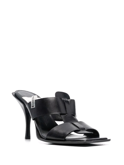 Shop Premiata Double-strap Leather Sandals In Black