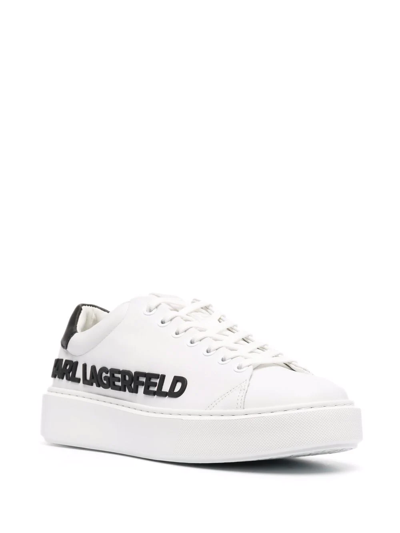 Karl Lagerfeld Karl Injekt Embossed-logo Low-top Sneakers In Weiss