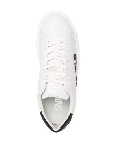 Karl Lagerfeld Karl Injekt Embossed-logo Low-top Sneakers In Weiss