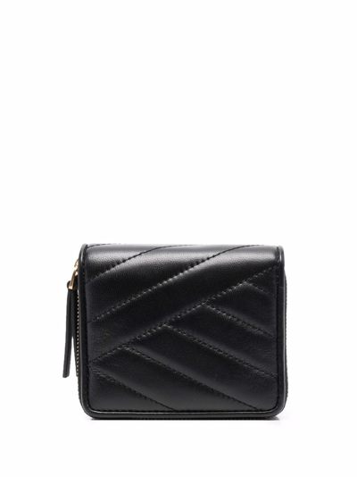 Shop Tory Burch Quilted Leather Wallet In Schwarz