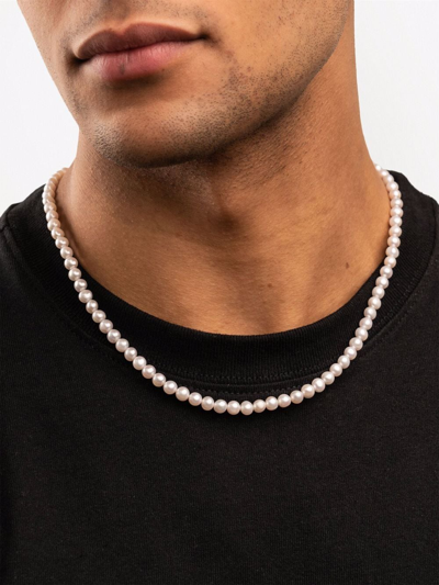 Shop Dower & Hall Pearl-detail Necklace In Silber