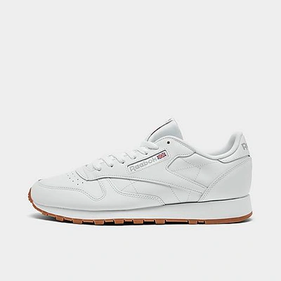 Shop Reebok Classic Leather Casual Shoes In Footwear White/pure Grey 3/ Gum 02