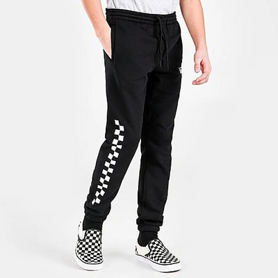 Shop Vans Boys' Checkerboard Logo Jogger Pants In Black/white