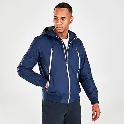 Shop Emporio Armani Men's Ea7 Core Identity Full-zip Bomber Jacket In Blue