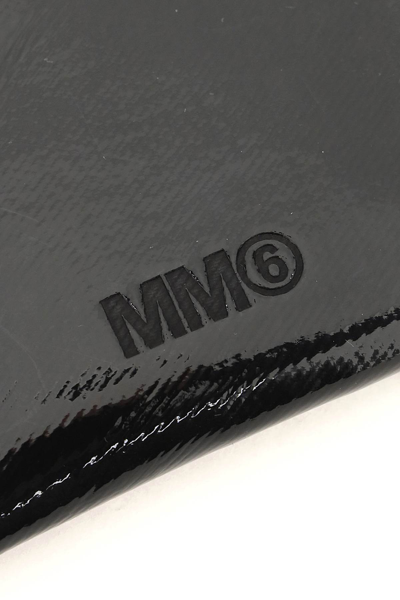 Shop Mm6 Maison Margiela Coated Canvas Mini Wallet In Black