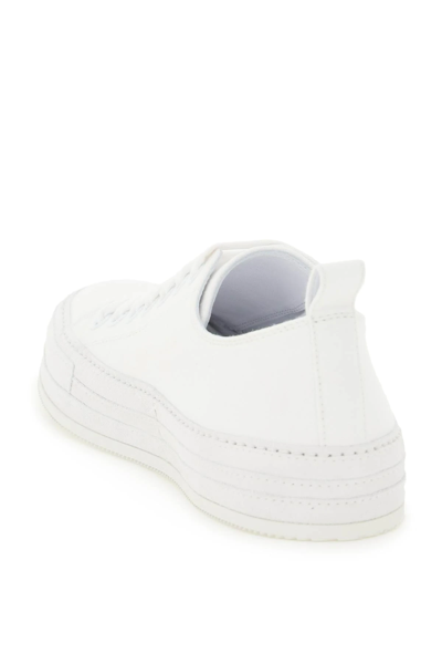 Shop Ann Demeulemeester Canvas Gert Low-top Sneakers In White