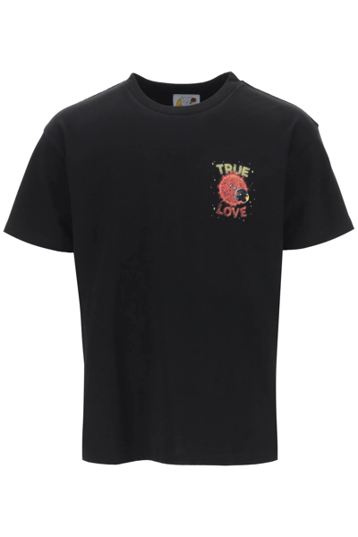 Shop Sky High Farm True Love T-shirt In Black,red
