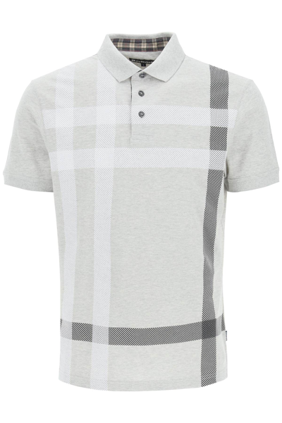 Shop Barbour Blaine Polo Shirt In Grey,white,black
