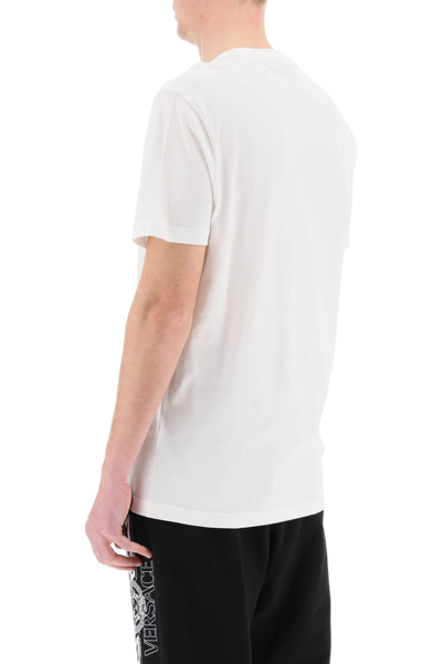 Shop Versace Medusa T-shirt In White,black