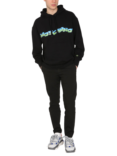 Shop Moschino Surf Sweatshirt In Nero