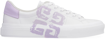 Shop Givenchy City Sport Leather Low-top Sneakers In White