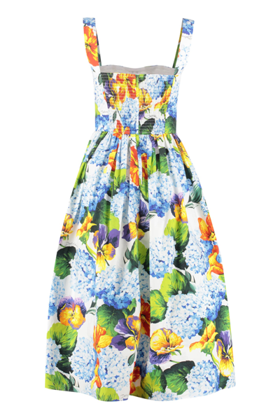 Shop Dolce & Gabbana One-shoulder Gown In Multicolor