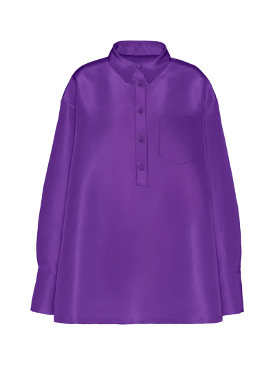 Shop Valentino Mini Dress+chemisier In Pvd Prism Violet