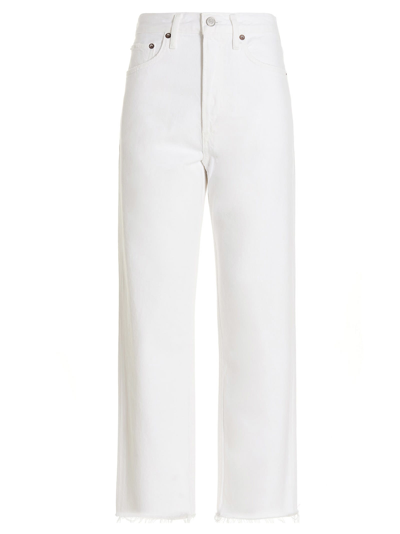 Shop Agolde Denim 90s Jeans In White