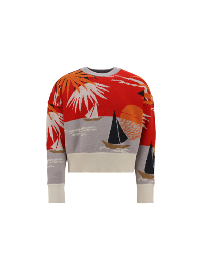 Shop Palm Angels Hawaii Knit In Multicolor