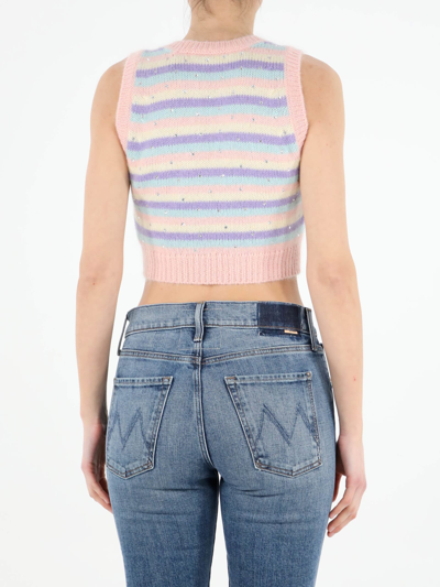 Shop Alessandra Rich Cropped Multicolor Vest