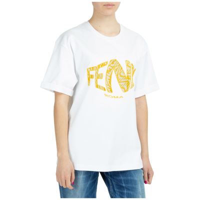 Shop Fendi Tiger T-shirt In Bianco