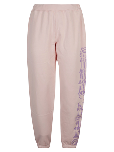 Shop Aries Side Print Track Pants In Pink