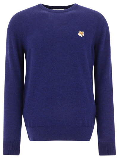 Shop Maison Kitsuné Men's Blue Other Materials Sweater