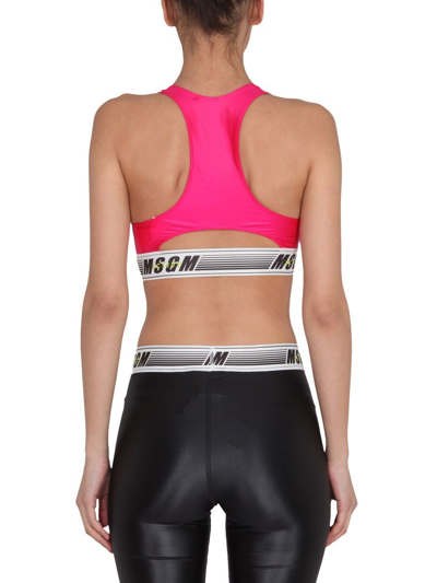 Msgm Top Activewear In Fuchsia