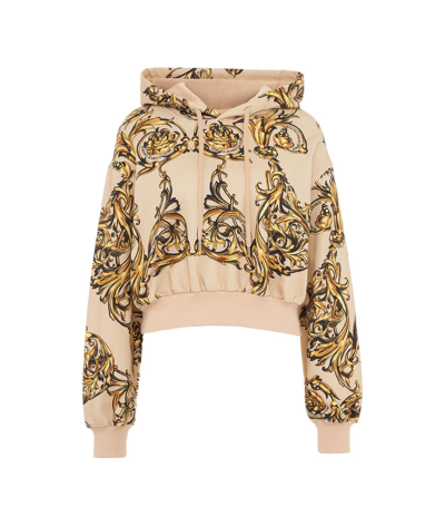 Shop Versace Women's Beige Cotton Sweatshirt