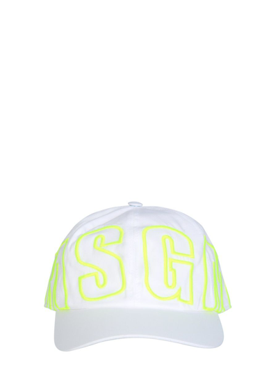 Shop Msgm Men's White Other Materials Hat