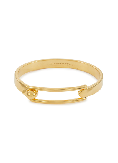 Shop Goossens 'boucle' 24k Gold-plated Bracelet In Metallic