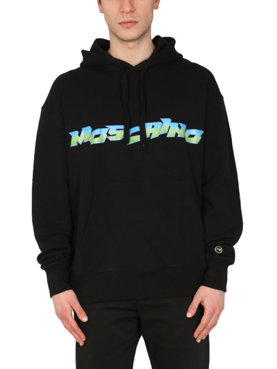 Shop Moschino "surf" Sweatshirt In Black