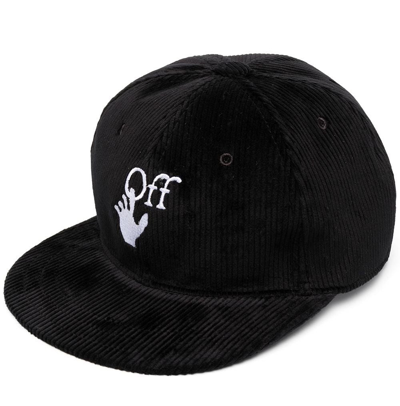Shop Off-white Hands Off Logo Snapback Cap In Black