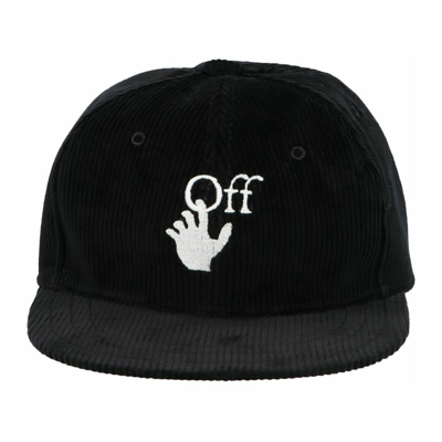 Shop Off-white Hands Off Logo Snapback Cap In Black