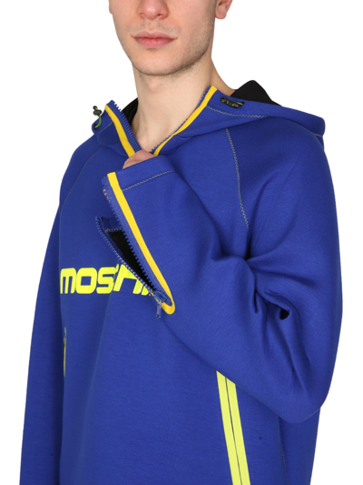 Shop Moschino Surf Logo Sweatshirt In Azure