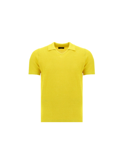 Shop Etro Polo Shirt In Yellow