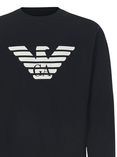 Shop Emporio Armani Sweatshirt In Black
