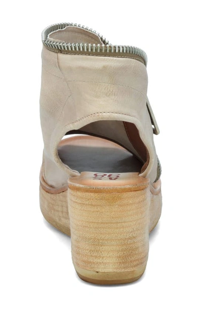 Shop A.s.98 Naylor Platform Wedge Sandal In Bone