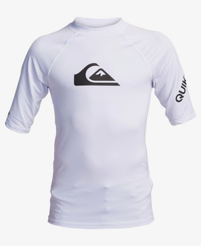 Shop Quiksilver Big Boys All Time Youth Rashguard In White