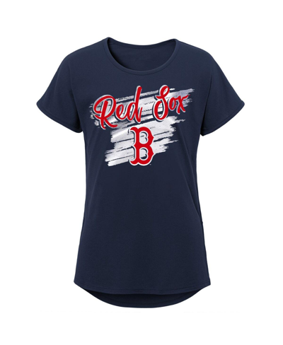 Shop Outerstuff Big Girls Navy Boston Red Sox Dream Scoop-neck T-shirt