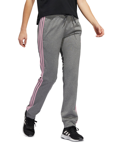 Shop Adidas Originals Women's Essentials Warm-up Slim Tapered 3-stripes Track Pants, Xs-4x In Grey Six Mel