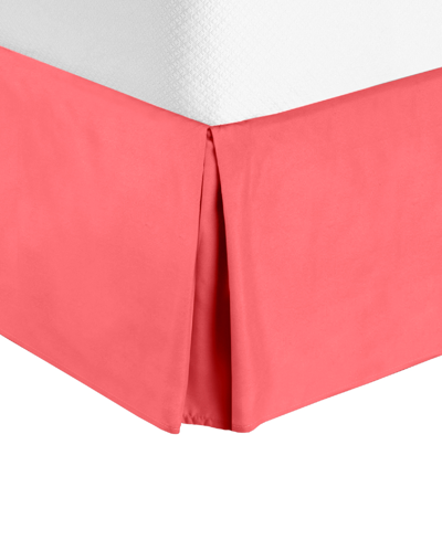 Shop Nestl Bedding Bedding 14" Tailored Drop Premium Bedskirt, King Bedding In Coral Pink