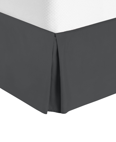 Shop Nestl Bedding Bedding 14" Tailored Drop Premium Bedskirt, King In Charcoal Gray