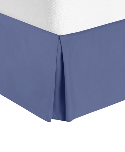 Shop Nestl Bedding 14" Tailored Drop Premium Bedskirt, Queen Bedding In Steel Blue