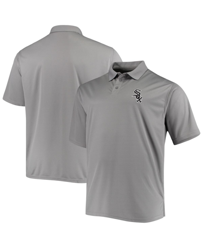 Shop Fanatics Men's  Gray Chicago White Sox Big Tall Solid Birdseye Polo Shirt