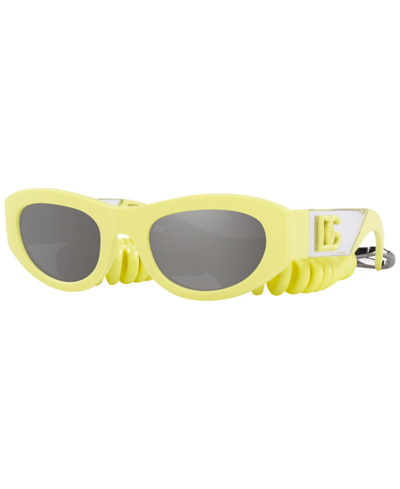 Shop Dolce & Gabbana Men's Sunglasses, Dg6174 54 In Yellow Rubber