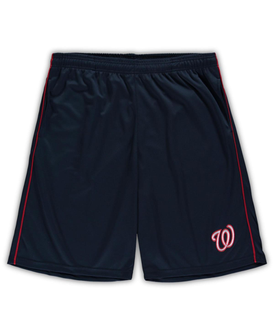 Shop Profile Men's Navy Washington Nationals Big And Tall Mesh Shorts