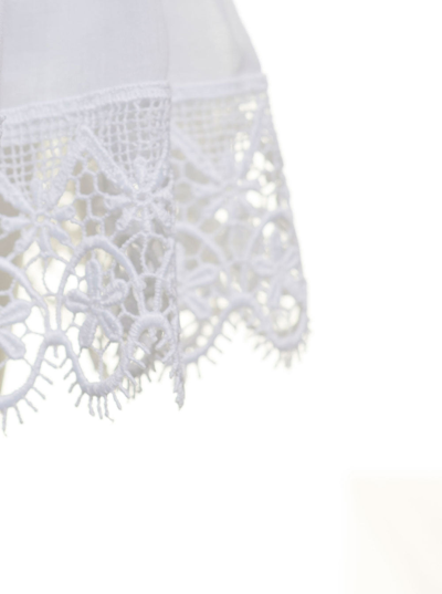 Shop Charo Ruiz Woman's White Lace Skirt