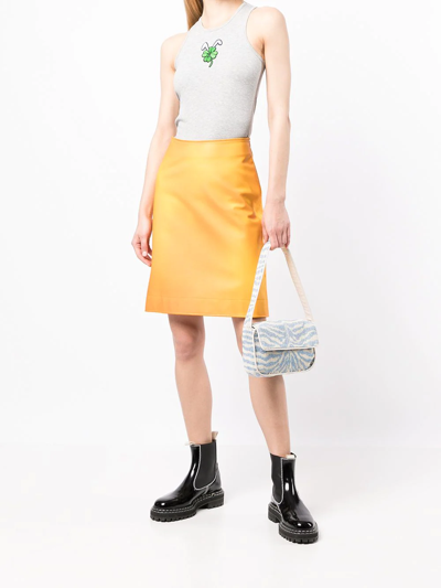 Natasha Zinko Graphic-print U-neck Vest In Grey