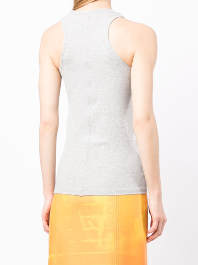 Natasha Zinko Graphic-print U-neck Vest In Grey