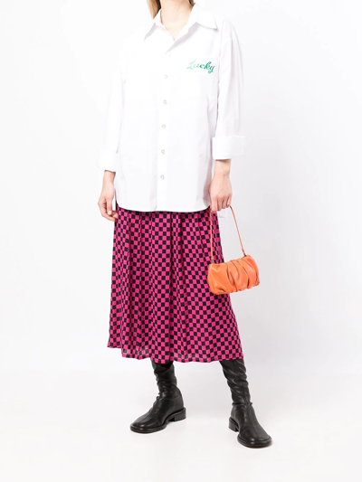 Natasha Zinko Slogan-print Button-up Shirt In White