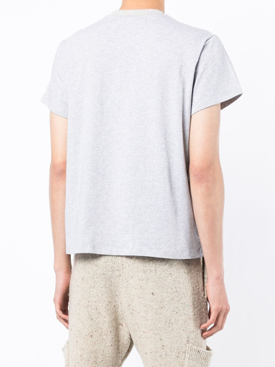 Natasha Zinko Lucky Graphic-print Stretch-cotton T-shirt In Grey